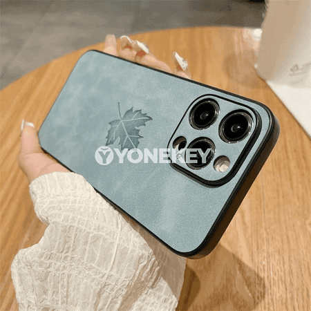 iPhone üçin mat ýüpek deri gorag örtügi, tüsse garşy