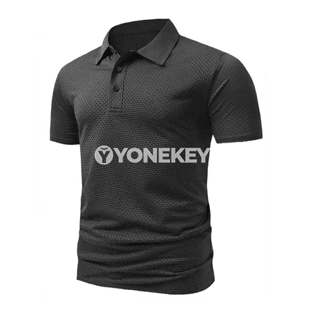 Erkekler üçin ýeňil, dem alýan polo köýnekli tomus futbolkasy