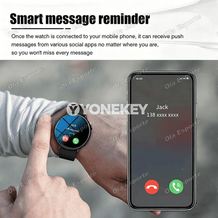 Akylly sagat Bluetooth jaňly, fitnes we saglyk gözegçiligi HT30
