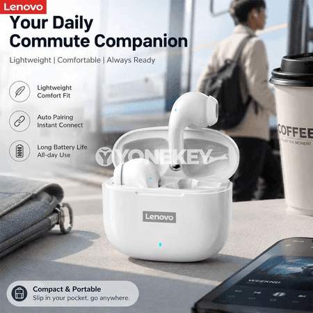 Lenovo LP40 Pro TWS Bluetooth 5.4 simsiz nauşnikler, mikrofonly