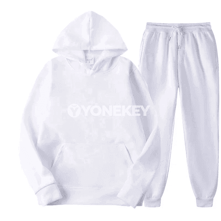 Erkekler üçin güýz-gyş sport kostýumy, hoodie we balak toplumy