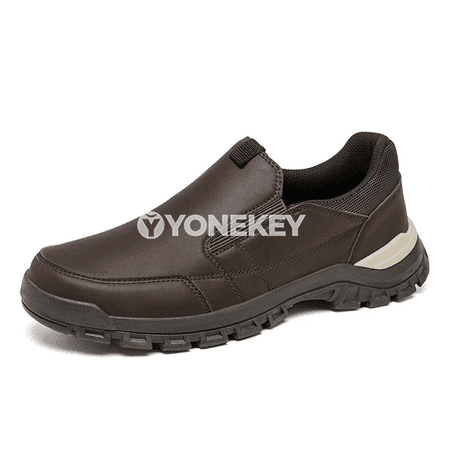Erkekler üçin güýz deri slip-on köwüşler, gündelik we rahat