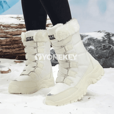 Aýal-gyzlar üçin ýyly gyş topukly boots köwüşler, suwdan goraýjy