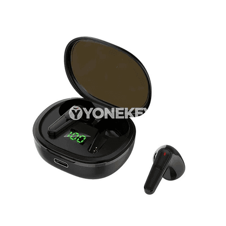 Bluetooth 5.3 simsiz sport nauşniklar, LED ekranly, mikrofonly