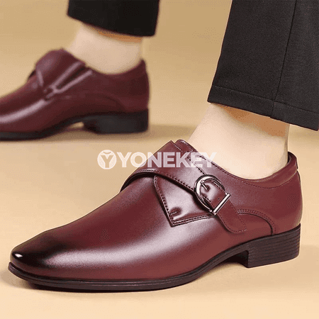 Erkekler üçin klassik monk strap köwüşler, gündelik we ofis üçin