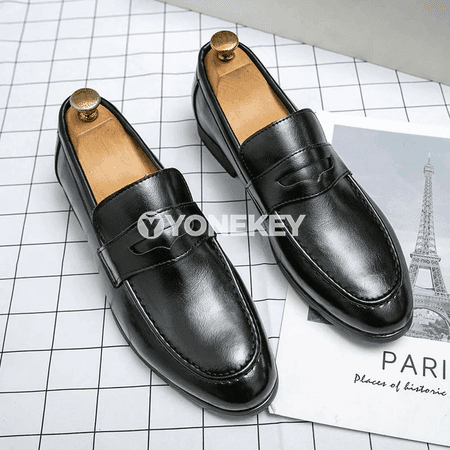 Erkekler üçin klassiki deri loafers köwüşler, ofis we gündelik ulanyş üçin