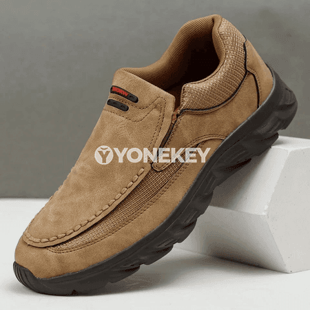Erkekler üçin retro stilindäki kanwa loafers, ýeňil gündelik aýakgap