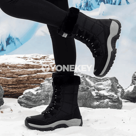 Aýal-gyzlar üçin ýyly gyş topukly boots köwüşler, suwdan goraýjy