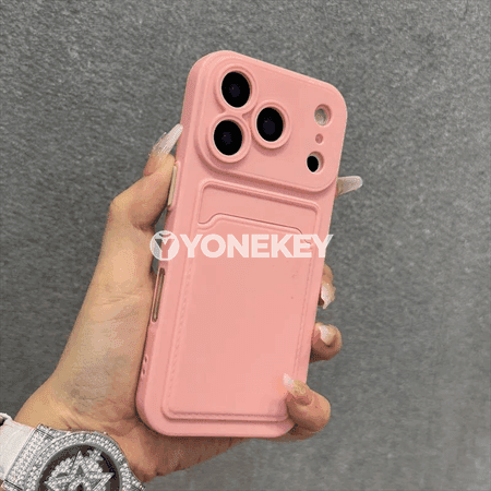 iPhone üçin ýumşak silikon gap - kartoçka goýulýan berk örtük
