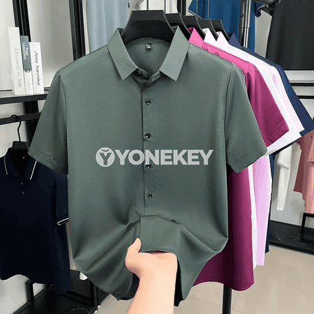 Erkekler üçin ýazky lybassy, ýeňi gysga, ýeňil we dem alýan köýnek