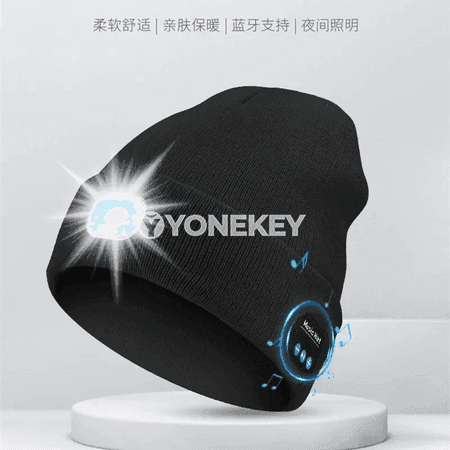 LED çyraly Bluetooth ýyly sazly şapka nauşnik — açyk howa üçin simsiz