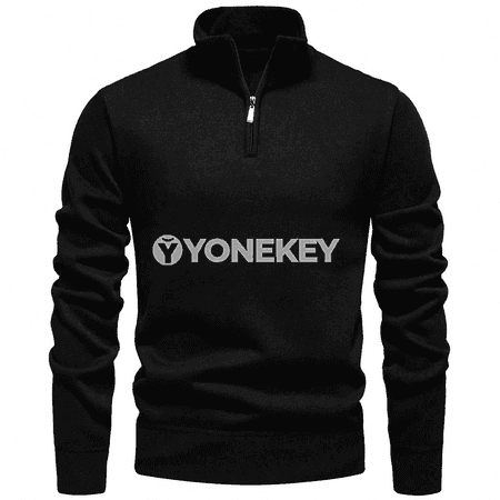 Erkekler üçin ýeňil ýarym fermuarly stend goragly sviter