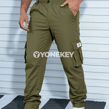 Erkekleriň gündelik sport jogger balaklary, giň görnüşli penjirli penjek balak