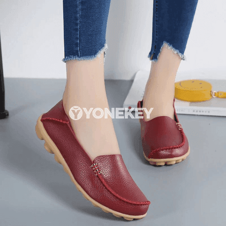 Zenanlar üçin bezegli lakly baletka köwüşleri, ýeňil loafers