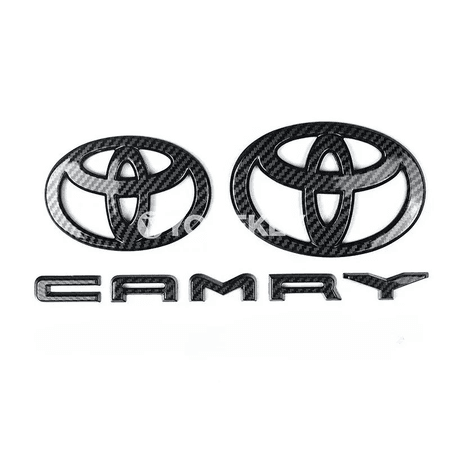 Toyota Camry 2024-2025 üçin 3 bölek glossy gara emblem toplumy