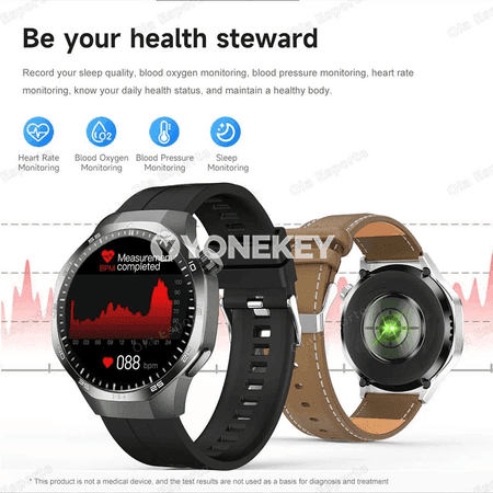 GPS, NFC, ECG bilen akylly erkek sagady, suwa çydamly