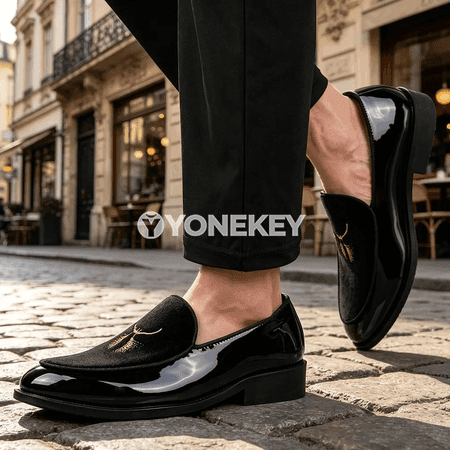 Erkekler üçin zamş görnüşli loafers — rahat slip-on gündelik aýakgap