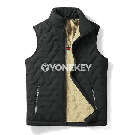Erkekler üçin ýyly ýele garşy ýeňsiz cashmere jilet, gyş üçin