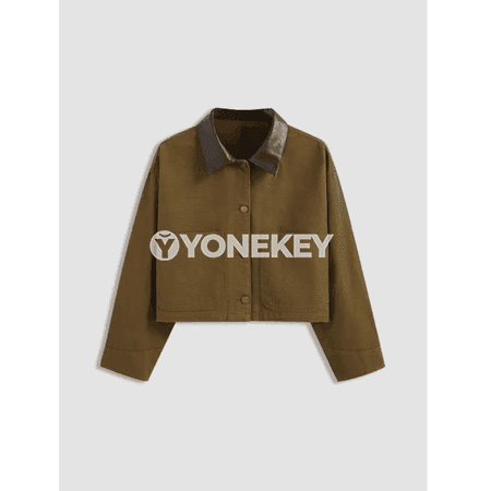 Zenanlar üçin uly ölçegli döwrebap köýnekçeli kurtka, retro stil