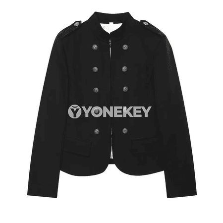 Aýally ýeňil boýunly uzyn ýeňli düwmejikli moda penjek
