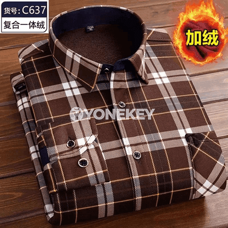 Erkekler üçin gyş ýyly köýnek, fleece, nagyşly gündelik köýnek