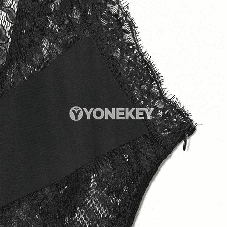 Zenanlar üçin ýeňsiz, dantelli slim fit ýazlyk oturylyşyk köýnegi