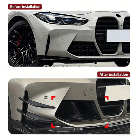BMW M3 M4 G80/G81/G82/G83 üçin öň bamper karbon howa giriş bezegi