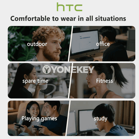 HTC NE36 AI terjime edýän simsiz açyk gulak nauşnikler, HiFi ses