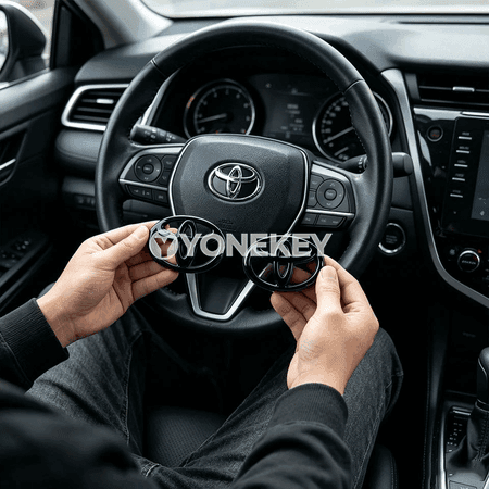 Toyota üçin 3D ABS rul emblemi — awto logo bezegi