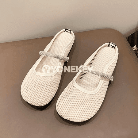 Zenanlar üçin mesh ýazlyk şypbyk, ýumşak düýpli rahat aýakgap