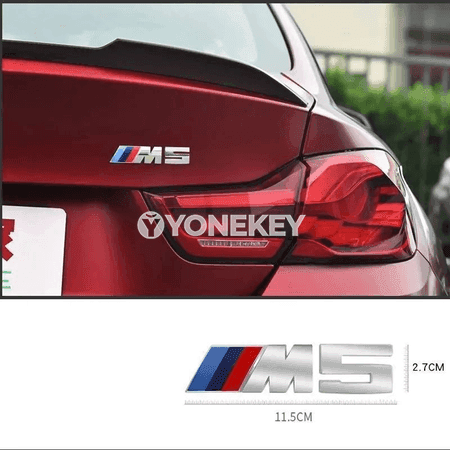 BMW M logolu 3D metal awto stikeri, fender we bagaj nyşany