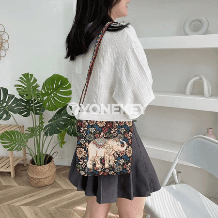 Zenanlar üçin nagyşly nylon egin sumkasy, uly göwrümli gündelik model
