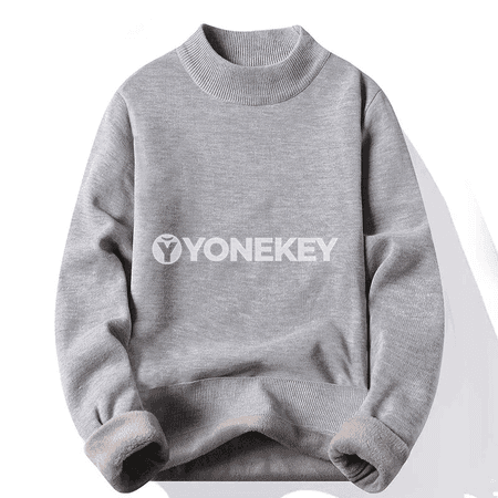 Erkekler üçin ýyly galyň fleece pulower, gündelik stil