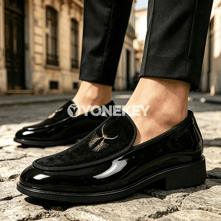 Erkekler üçin zamş görnüşli loafers — rahat slip-on gündelik aýakgap