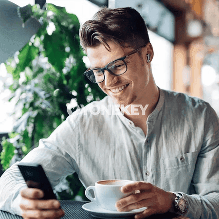 Bluetooth TWS simsiz nauşnikler, sport üçin, suw geçirmeýän, mikrofonly