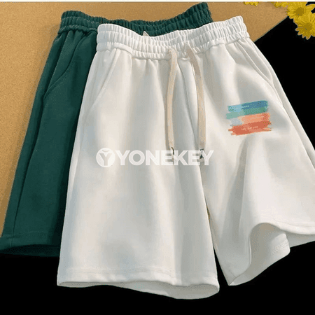 Erkekler üçin goýy rahat şortik, daňykly, M-8XL