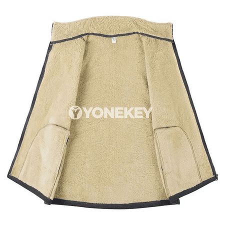 Gyş üçin ýyly erkek fleece jilet, zamokly giň kesimli