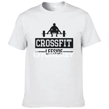 Crossfit üçin erkekler weki, ýazlyk pagta futbolkasy