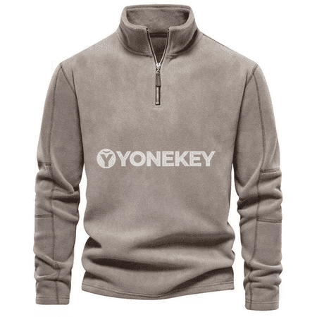 Erkekler üçin ýyly kargo fleece kurtka, ýokary ýaka, güýz-gyş üçin