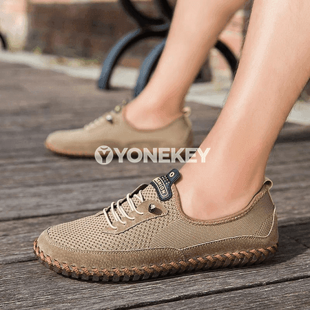 Erkekler üçin ýeňil, dem alýan gündelik loafers köwüşler