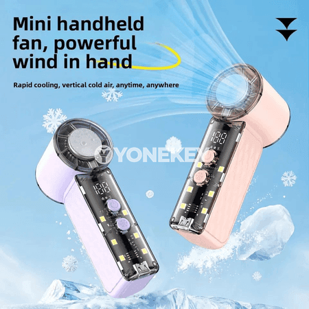USB arkaly zarýad alýan kuwwatly mini elwentilyator, LED yşykly