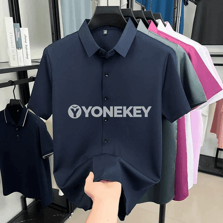 Erkekler üçin ýazky lybassy, ýeňi gysga, ýeňil we dem alýan köýnek
