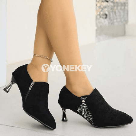 Zenanlar üçin ýokary ökjeli, ýiti burunly, döwrebap slingbek köwüşler