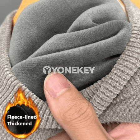 Erkekler üçin ýyly fleesli switer, ýarym boýunly, güýz gyş üçin