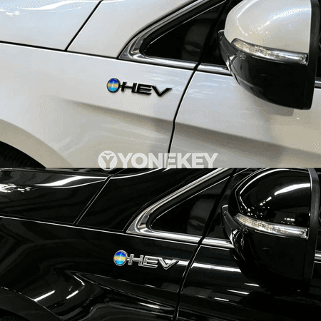 Toyota üçin metal HEV emblemasy, 3D bezeg stikeri