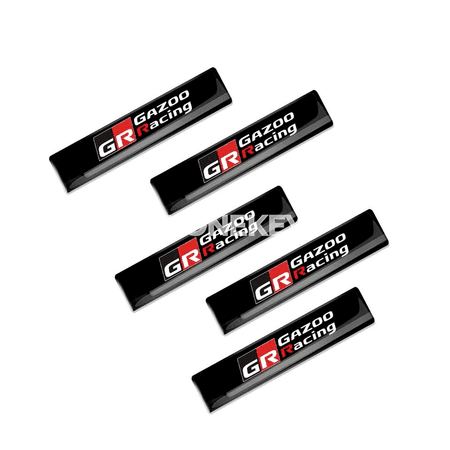 Toyota üçin 2/5/10 sany epoksi awto sticker — GR Racing bezegi