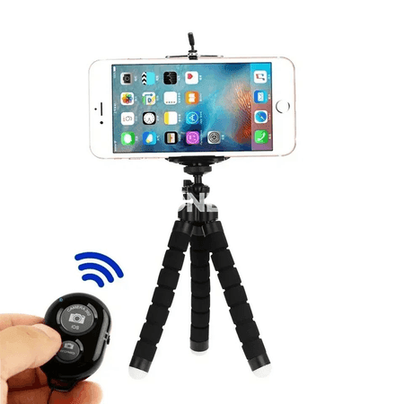 Mobil telefon üçin çeýe tripod, mini saklaýjy, uzakdan dolandyryşly