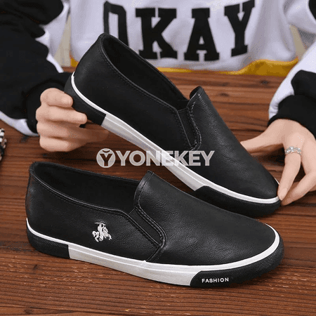 Erkekler üçin amatly retro loafer köwüşleri, suw geçirmeýän