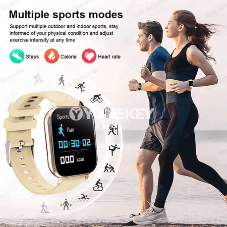 Zenanlar we erkekler üçin akylly sagat, Bluetooth jaňly, sport modeli