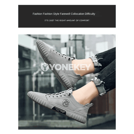 Erkekler üçin ýeňil slip-on sport aýakgaplar, elastik, galyň tabanly